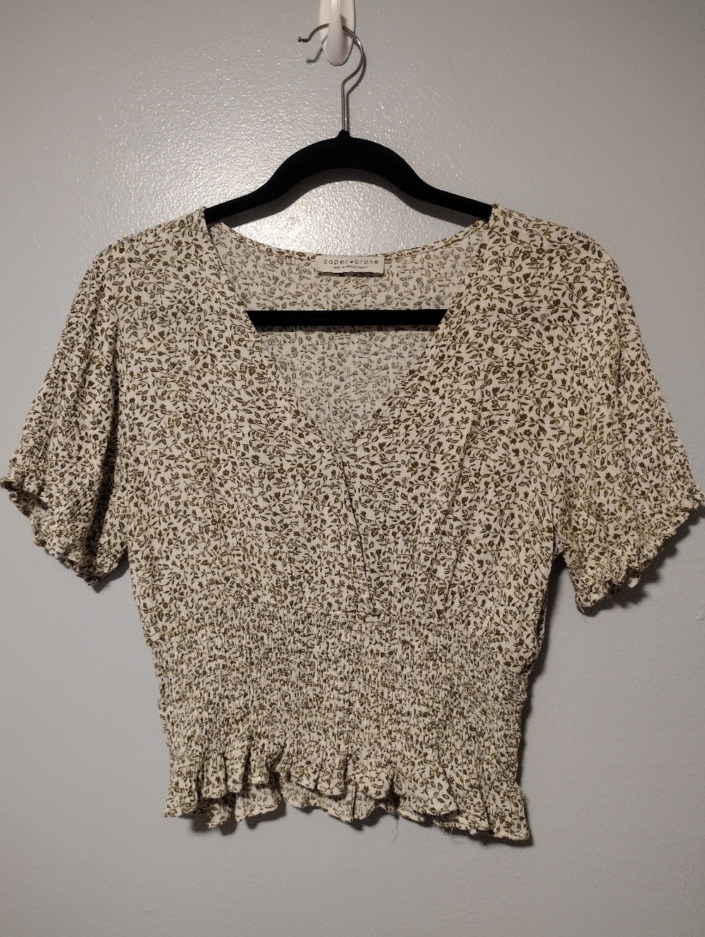 Paper Crane Floral Smocked Top